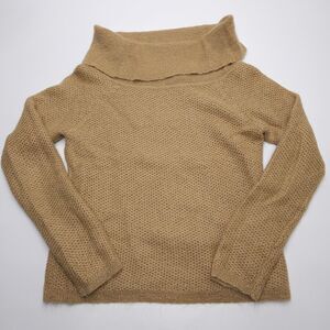 Moda Sweater Womens Medium Kid Mohair Blend Gold Brown Open Knit Y2K 90s